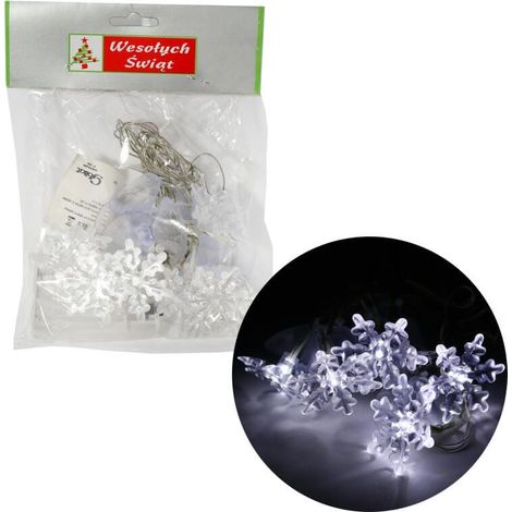 Set di luci natalizie a LED a forma di fiocco di neve con ventose - Funzionamento a batteria (1/5)