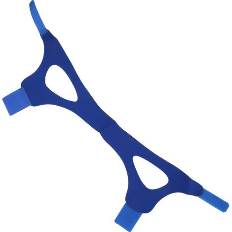Sangle anti-ronflement triangulaire bleue - Soutien pour un sommeil réparateur - Dispositif de confort nocturne (1/5)
