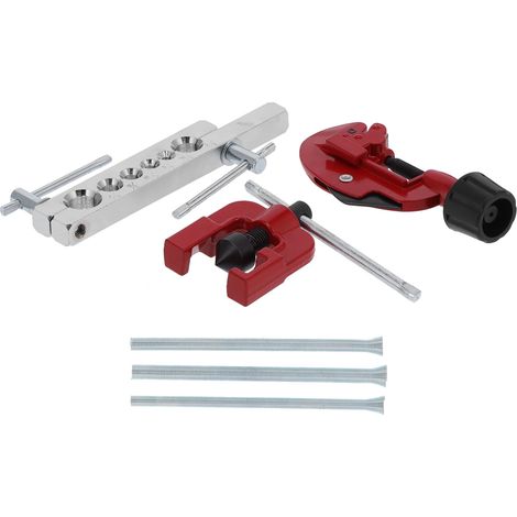 Lot CT-8012 : Kit d'outils d'évasement 6 pièces, expansseur de tube, alésoir à ressort, coupe-tube pour cuivre/tuyauterie (1/5)