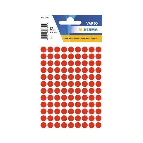 HERMA Markierungspunkt 1846 8mm leuchtrot 540 St./Pack. (1/3)