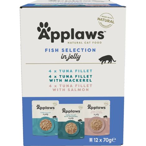 Applaws Sobre Pescado en Gelatina Multipack para Gatos - 12 x 70 g