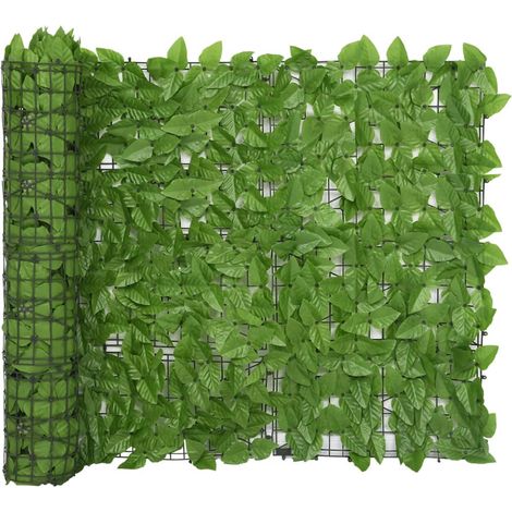 Écran de balcon avec feuilles vert 300x100 (1/4)