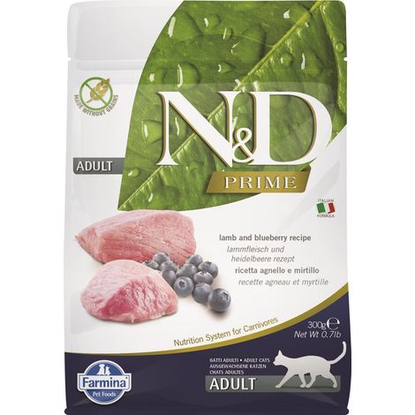 FARMINA N&D PRIME CHAT AGNEAU ET MYRTILLE ADULTE 4x300G