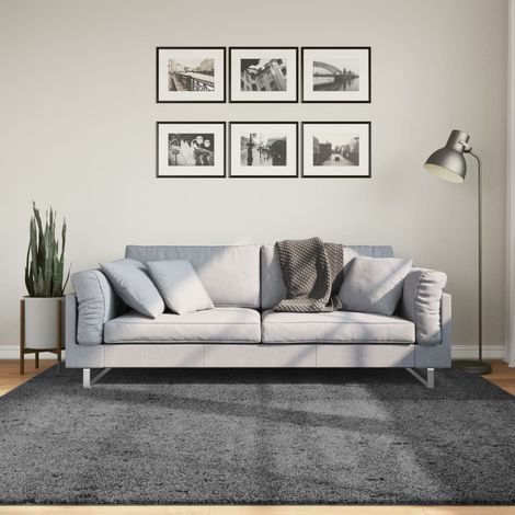 Teppich OVIEDO Kurzflor Anthrazit 200x200 cm