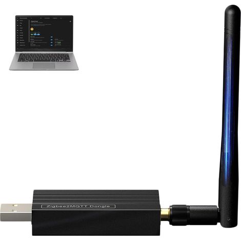 Zigbee Dongle USB Gateway, Hub USB Zigbee Universel sans Fil avec Antenne, Adaptateur USB WiFi Coordonné pour Home Assistant, Zigbee2MQTT, Open Hab (1/5)