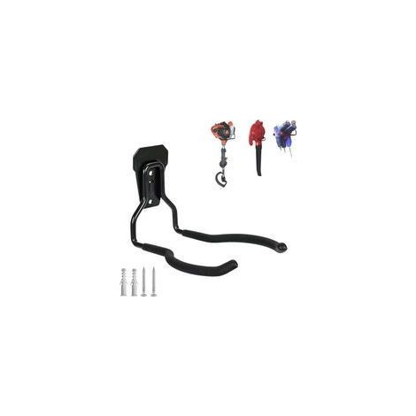 Support mural pour débroussailleuse – Acier avec revêtement PVC – Capacité 23 kg – Compatible béton, brique, bois – Installation facile (1/4)