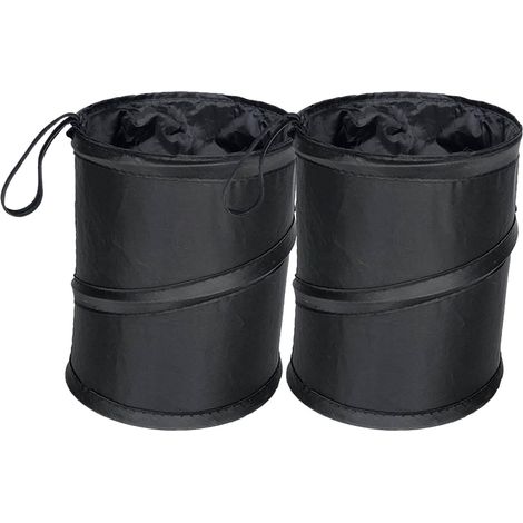 Lot de 2 sacs poubelles pour voiture Mini poubelle de voiture pliable et popup Poubelle suspendue étanche (1/5)