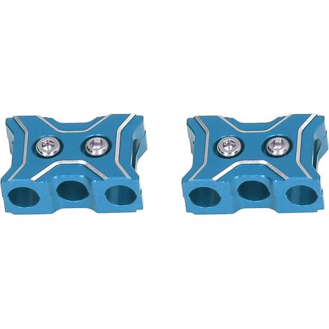 Lot de deux range-câbles pour voitures télécommandées, dotés de clips élégants et légers en alliage d'aluminium, adaptés aux moteurs, batteries et télécommandes. Bleu. (1/5)