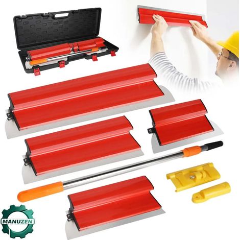 Manuzen - Spatule Inox Pour Mur Lissage Papier Peint Ensemble 4 Pièces (1/3)