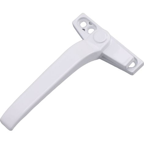 Poignée de fenêtre universelle pour remplacement, verrou à droite et à gauche, en alliage d'aluminium, blanc (1/5)