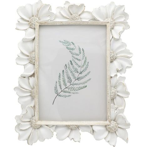 Cadre photo vintage, blanc antique, pour table et décoration murale, motif floral rétro, décoration d'intérieur, galerie de photos à l'ancienne (1/5)