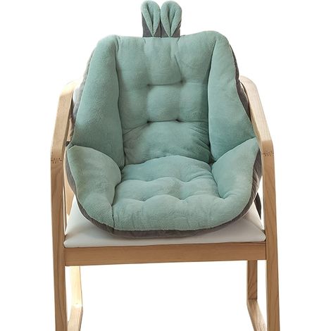 Rocking chair cushion set with ties for lounge chair, recliner, dining chair, office chair (green) (1/5)