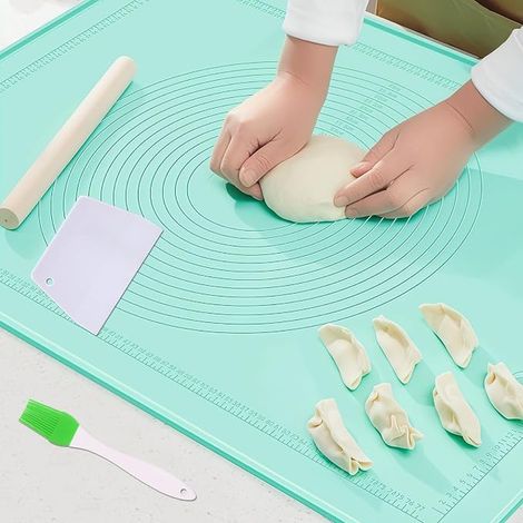 Tapis De Pétrissage Antiadhésif, 70×50cm Antidérapant Pour Biscuits, Planche à Rouler en Silicone Cuisine Préparation Des Repas, Fabrication Artisanale (1/3)