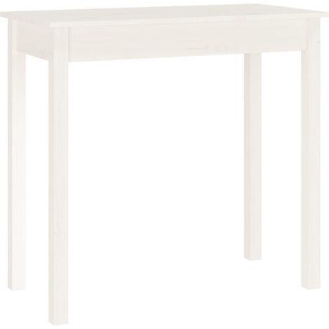 Maison Exclusive - Tavolo Consolle Bianco 80x40x75 cm in Legno Massello di Pino