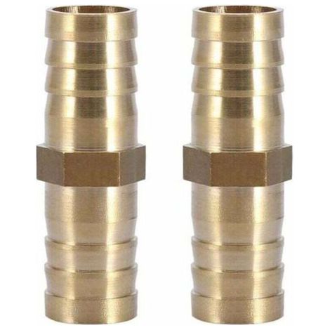 (8mm 10pcs)Raccord de Tuyau Droit à Deux Voies Raccord en Laiton Barbelé Connecteur de Tube Jonction 6/8/10/12/14/mm-Chrom (1/5)