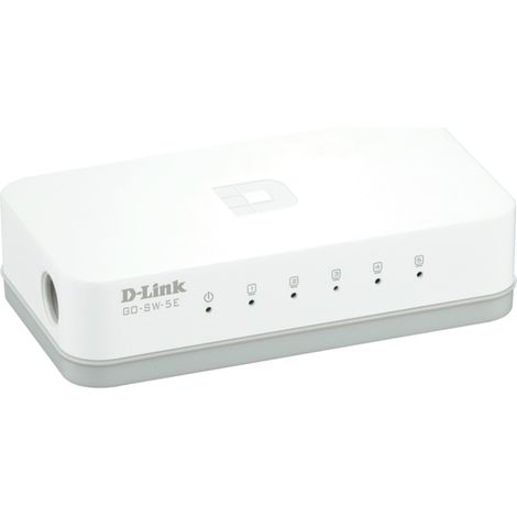 HUB Switch puertos 5 puertos Ethernet 10/100 Mbps D-LINK GO-SW-5E