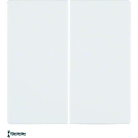 Interrupteur double Berker 85142129 finition polar blanc compatible Q.1 Q.3