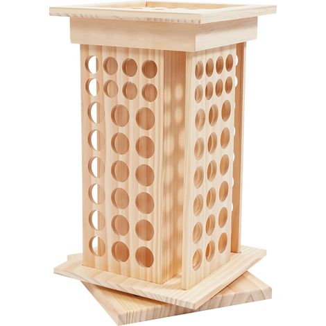 Étagère de rangement pour huiles essentielles pouvant contenir 125 bouteilles Support rotatif pour huiles essentielles Présentoir en bois pour huiles essentielles