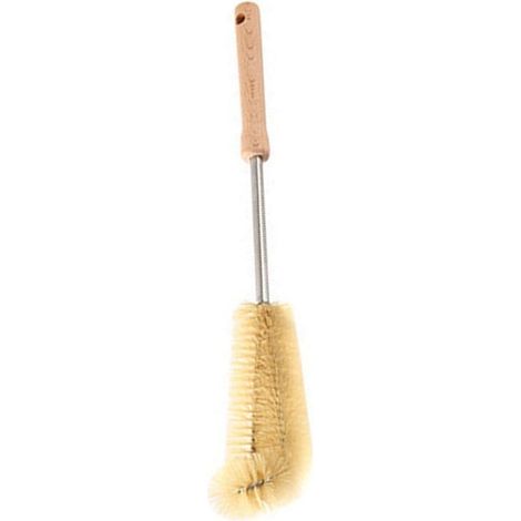 Spazzola per bottiglie con manico lungo in legno, spazzola per bottiglie d'acqua ad ampia applicazione per tazze, acqua, spazzola per la pulizia di frullatori ad alta velocità (1/4)