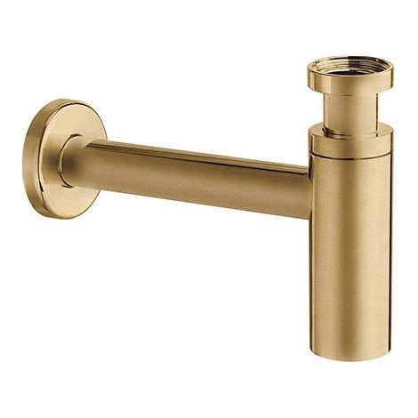 Siphon Lavabo Droit Luxe Laiton Design 35 Cm Or Brosse Robinetterie VIDAGES - CRISTINA ONDYNA MS3496P (1/3)