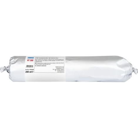 Mastic silicone WEICON HT-300 FB 280 ml, silicone rouge haute température, réticulé à l'acétate, pour fours, conduits d'échappement et installations de chauffage.