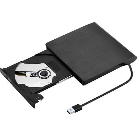 Adapté aux lecteurs CD/DVD externes USB 3.0 portables, plug and play, lecture et écriture haute vitesse, forte compatibilité, conception ultra-mince, convient à tous les ordinateurs portables. (1/2)