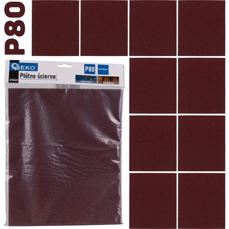 Schleiftuch - Blatt 230x280mm P80 (10/500) (1/3)