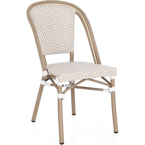 Sedia Silveira Beige con Struttura in Alluminio Verniciata a Polvere (1/5)