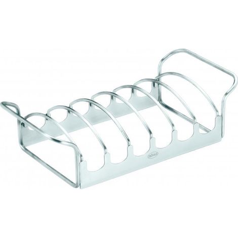 Rosle Soporte de barbacoa moderno plateado acero inoxidable