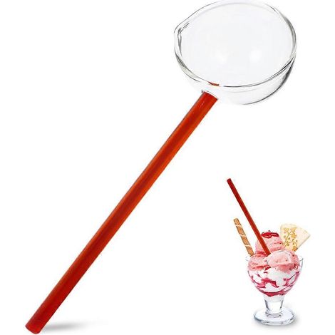 Cuillères à mélanger en verre transparent, cuillères à thé en cristal transparent, cuillères à mélanger pour cocktails au lait et boissons froides, bâtonnets mélangeurs pour curry (1/5)