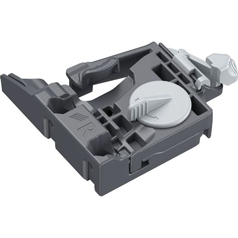 Hettich Kupplung rechts Quadro passend zu Unterbodenführung V6/5D, Kunststoff anthrazit (1/4)