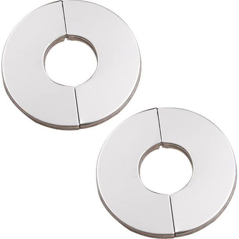 Set of 2 chrome-plated stainless steel tap covers for 42mm hole (1/5)