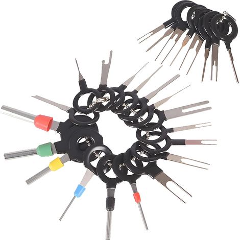 26 Pcs Auto Terminals Enlèvement Outil Set, Voiture Électrique Câblage À Sertir Connecteur Pin Extracteur Kit pour Réparation De La Voiture
