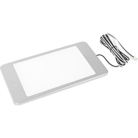 HERRAJES ALK lampara paneled 5w gris con sensor pir , La lámpara paneled 5W gris es ideal para embutir en muebles de cocina o armario, viene con un sensor PI (1/3)