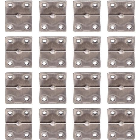 Lot de 16 équerres d'angle noires pour étagères et meubles, équerres de fixation, équerres de support d'angle (1/5)