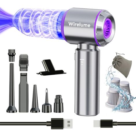 aspirateur à Main sans Fil pour Voiture Aspiration cyclonique de 25 000 Pa Moteur sans balais Portable Rechargeable léger pour Poils d'animaux véhicule Maison (1/5)