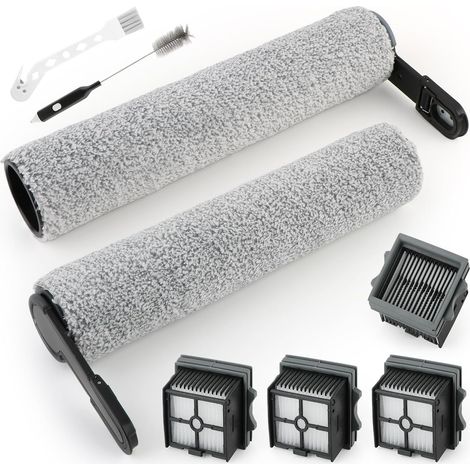 Pour Tineco Floor One Stretch S6/S6 Stretch Lite Rouleau Brosse Rechange Pour Tineco Floor One Switch S7 Stretch/i6 Stretch/i5 Stretch Filtre HEPA Accessoires Avec 2 Brosse à Rouleau 4 Filtre (1/5)