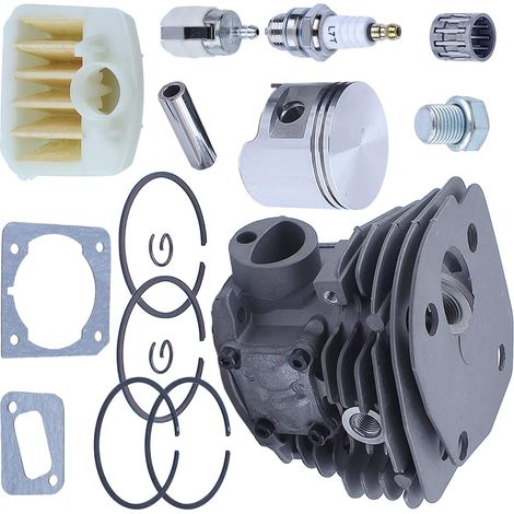 Anneau de piston de cylindre 45 mm Filtre à air pour Husqvarna 353 351 350 346XP Kit de joint, cylindre, piston, goupille, anneau, circlip, filtre à air, bougie, bouchon de cylindre, joint de cylindre (1/5)