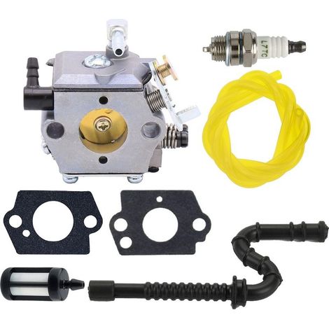 Carburateur Walbro WT-16B pour Tronçonneuse Stihl 028 028AV 028WB 028Q HU-40D - Remplace 1118 120 0600 1118 120 0601 - Kit Complet avec Joints, Filtres et Bougie- (1/4)