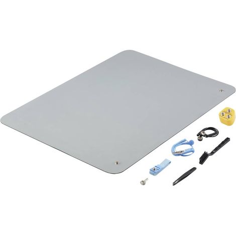 TRU COMPONENTS TC-12494244 Set de tapis antistatique (ESD) gris (L x l x H) 650 x 500 x 2 mm 1 set (1/5)