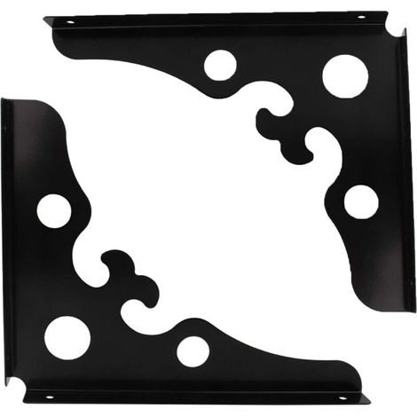 2 Pcs Shelf Bracket Wall Mount L Shaped Brackets Wall Mount Shelf Brackets 90 Degree Triangle Metal Brackets Corner Brace,Black(225mm285mm)