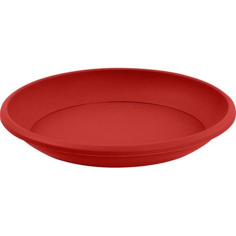 EDA – Soucoupe Cancùn Ø 30 cm – Compatible pot Ø 40 cm – Résistante aux intempéries – Rouge rubis – Fabrication française
