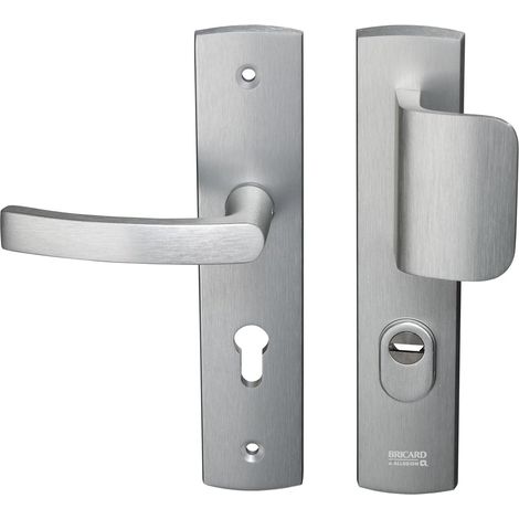 1 - Poignée Blindée - Plaque de Protection - Porte d&39Entrée - Anti-arrachage et Anti-perçage - Cylindre Européen - Inox - 242x52cm (1/3)