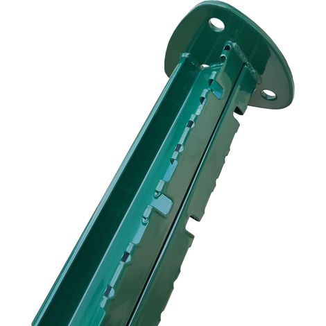 Lot de 4 poteaux à encoche sur platine 2m00 vert (1/5)