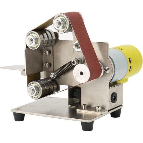 Mini Ponceuse à Bande Bricolage Machine à Polir Banc Ponçage Affûteuse Banc Meuleuse Ceinture Linisher Rectifieuse électrique(895 (200W)) (1/5)