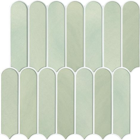 10 Pièces Credence Adhesive pour Cuisine, Mat Vert Citron, Carrelage Adhesif Mural, 30 x 30 cm, Carrelage Adhésif pour cuisine, salle de bain, décoration murale (1/5)