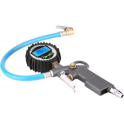Manomètre Numérique Gonfleur Pneu Compteur Testeur Pression Air Voiture Véhicule (1/5)