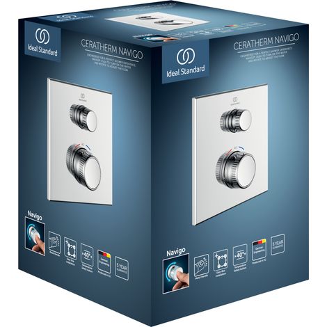 Ideal Standard Termostato de ducha Ceratherm Navigo kit empotrado (1/5)