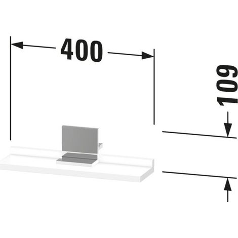 DURAVIT SV74300BD220000 Sivida Miroir étagère 400x115x35mm (1/2)