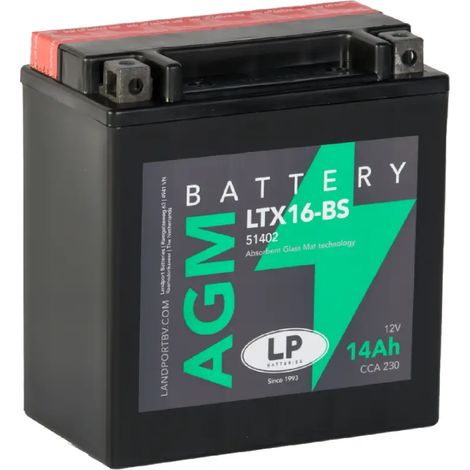 Batería de Moto 14Ah 12V LP LTX16-BS (1/2)
